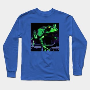 Futuristic Cyber Frog Long Sleeve T-Shirt